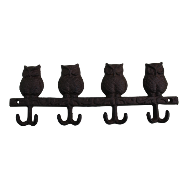 Rustic Cast Iron Owl Hook