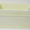 Rectangular Yellow with Witewash Trough with Wooden Beading & Rope handles TD 28x16cm H14cm Base 23