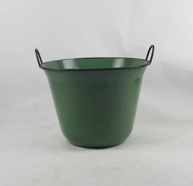 420533-3 (SR) Tub Planter Vintage Gree Large set of 3 L: TD53cm H38cm M: TD47cm H35cm S: TD41cm H31