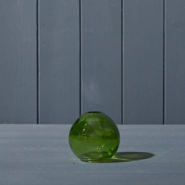 Emerald Green Globe Glass Vase D8.8 x H8cm