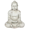58cm White Hands In Lap Sitting Garden Buddha