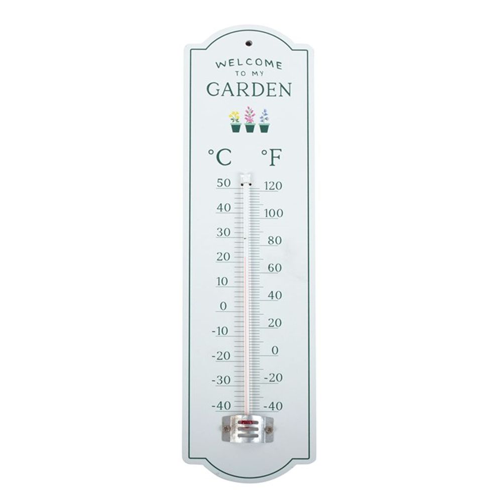 Welcome to My Garden Wall Thermometer