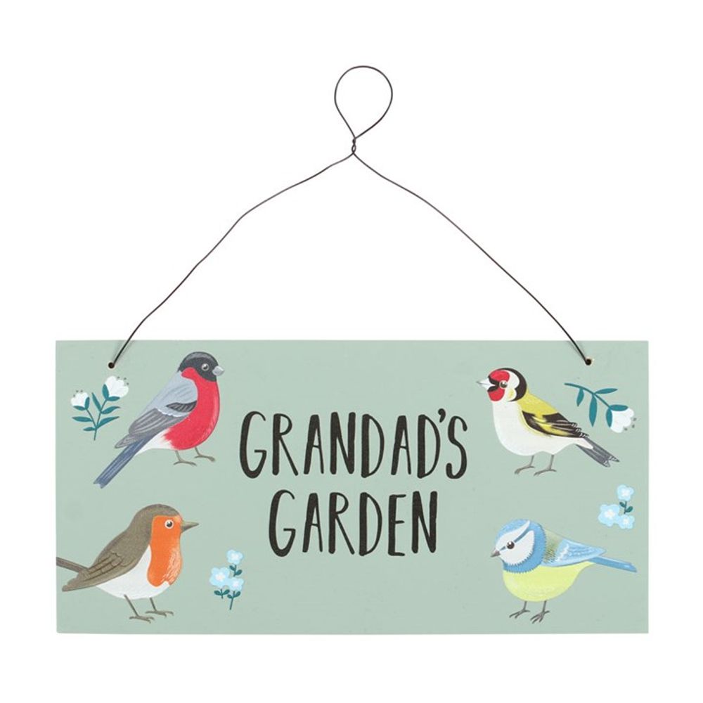 Grandad's Garden British Garden Birds Sign