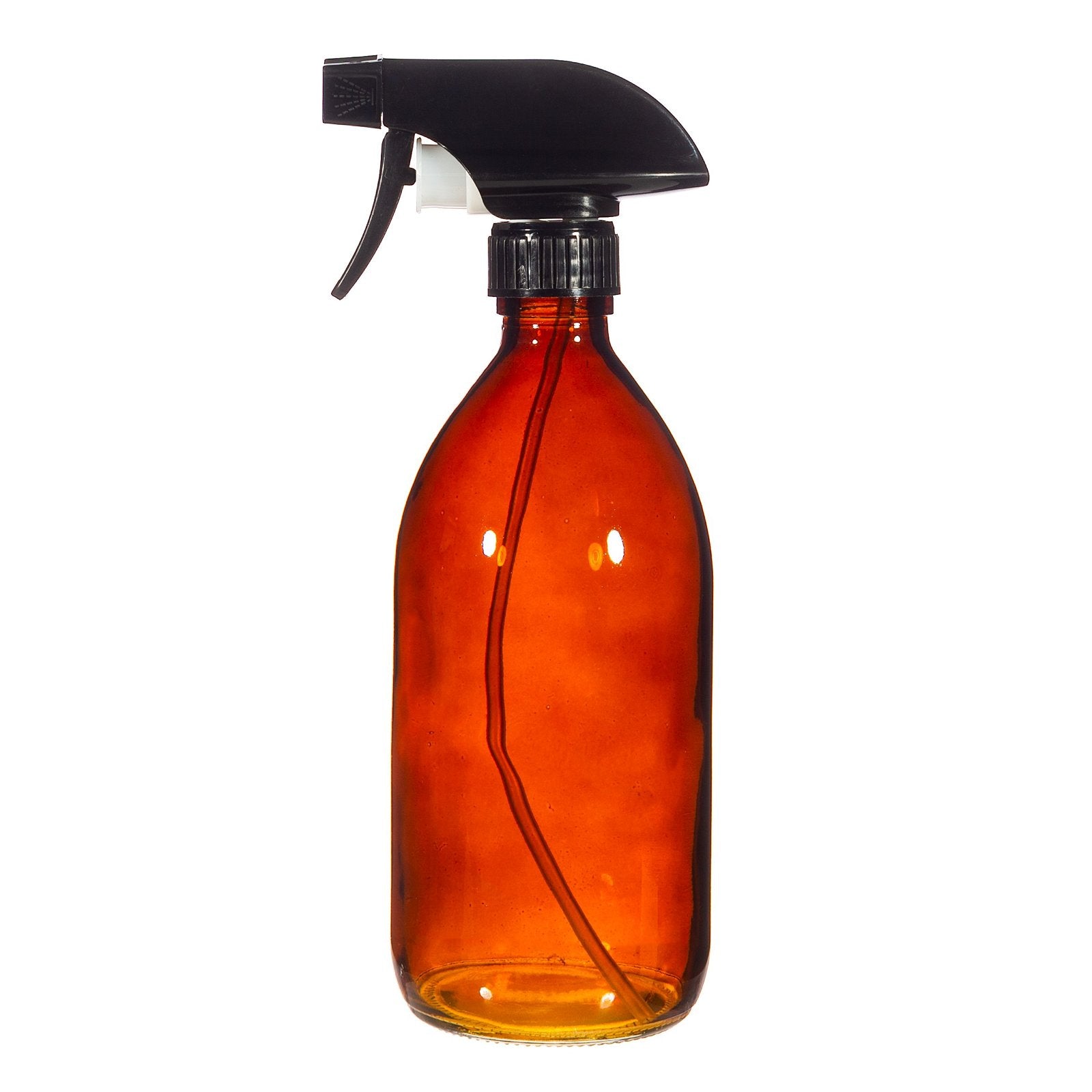 An amber coloured spray bottle.