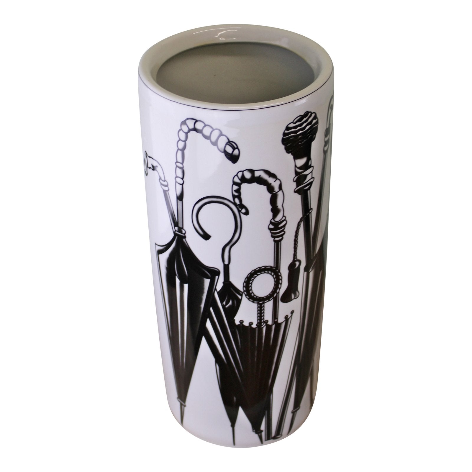 Monochrome Umbrella Print Ceramic Umbrella Stand