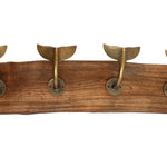 Set of Four Antique Gold Whale Hooks