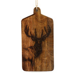 Stag Engraved Wooden Cheese Board