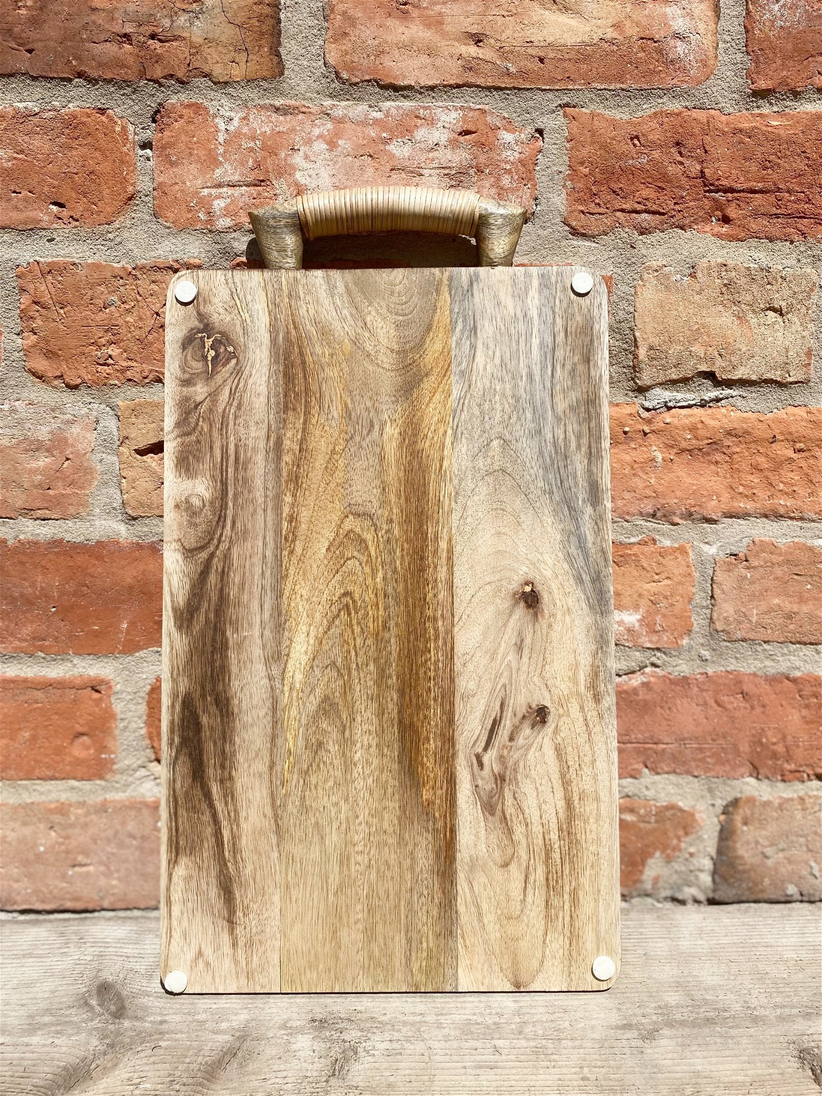 Chopping Board with Rattan Handle