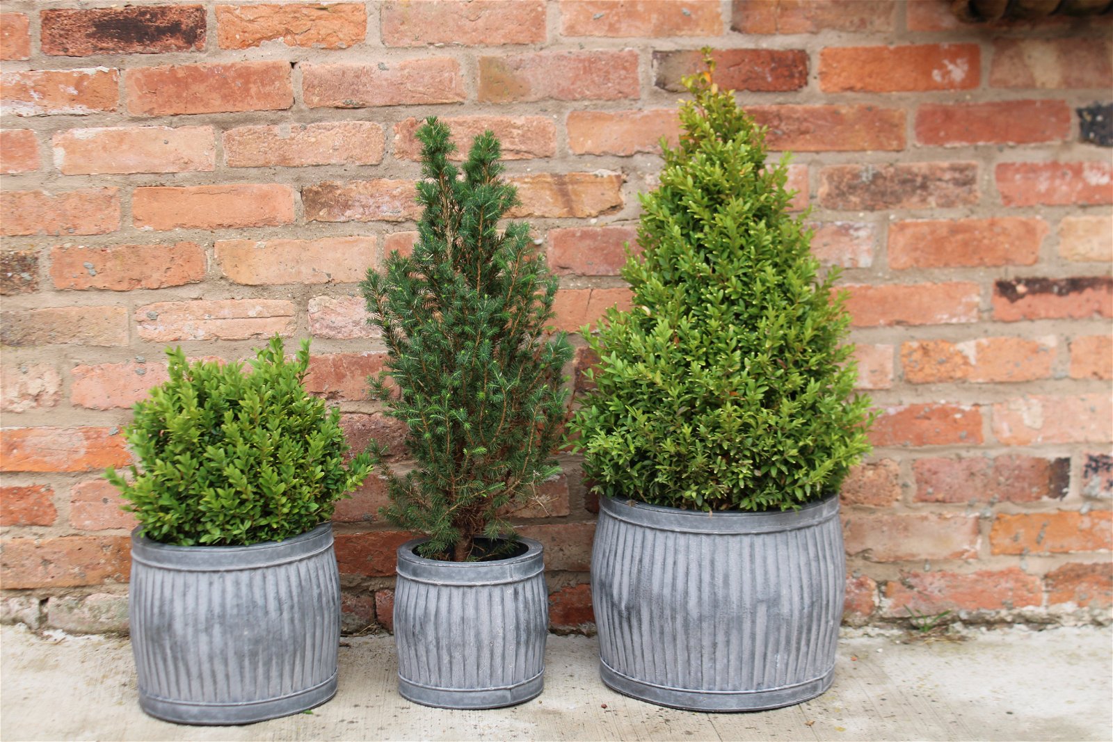 Set of Three Metal Dolly Tubs