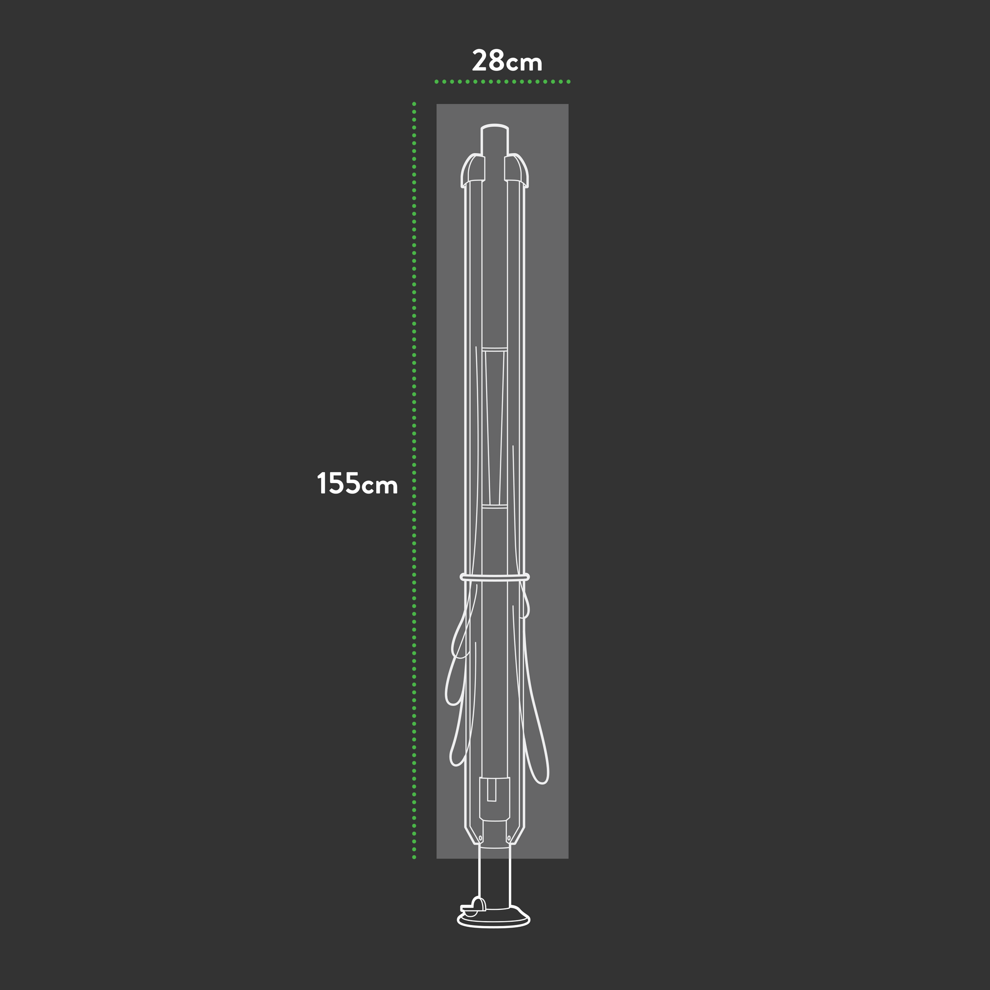 Premium Rotary Line Cover - 28/28(W) X 155 (H) cm