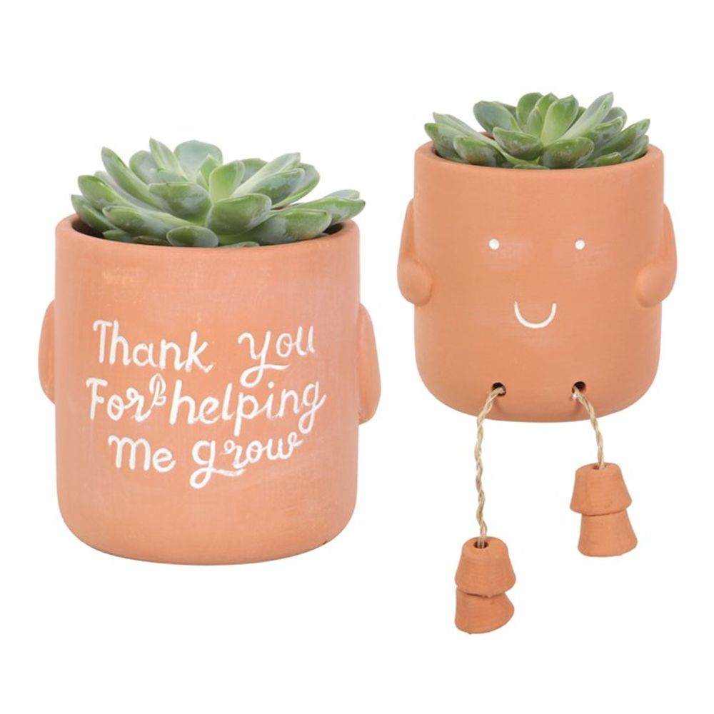 Thank You For Helping Me Grow Sitting Plant Pot Pal